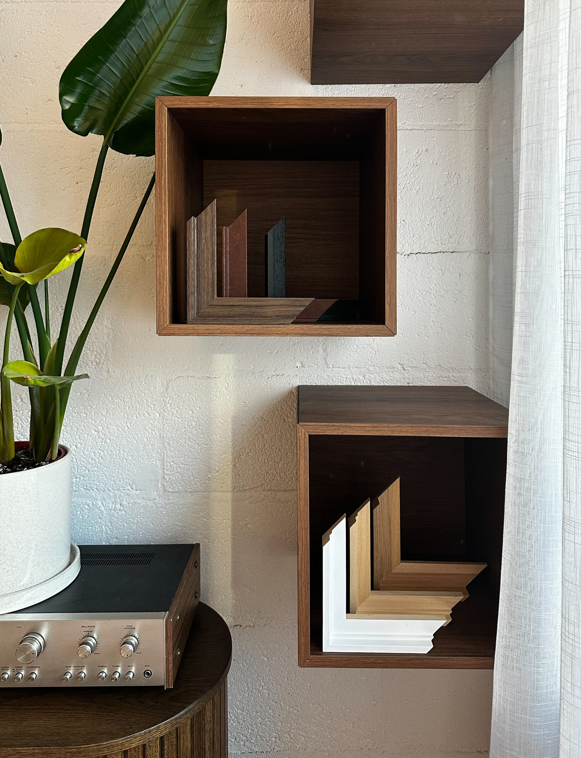 Stalen akoestisch kunstwerk Felt Family 3d portret - Afbeelding 3